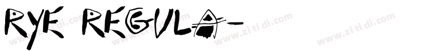 rye regula字体转换